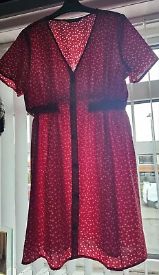 Ladies Red Love Heart Dress Size 16 BNWOT • £3.99