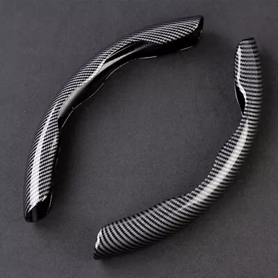 £10.98 • Buy 2x Black Carbon Fiber Car Steering Wheel Booster Non-Slip Cover Trim Accessories