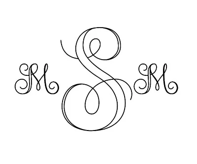 Custom Monogram Decal With - Oracal 651 Permanent Vinyl - Decor Home Many Sizes • $2.59