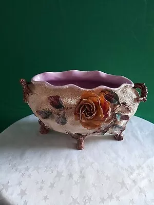 Majolica Pottery Vase • £10