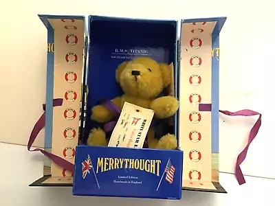 Merrythought Titanic Teddy Bear Boxed Limited Edition • £25