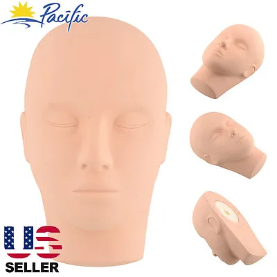 Soft Rubber Training Practice Mannequin Head Makeup Massage FREE 3 EYELASHES • $12.99