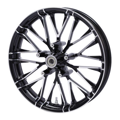Chrome 21 3.5 46 Fat King Spoke Front Wheel Rim Harley Touring 08+ Dual Disc