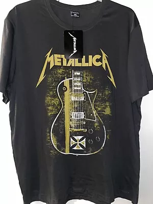 Metallica Metal T-Shirt Black Retro Vintage Rock Bands Size 2XL (XXL) Guitar • $37.50