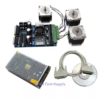 3 Axis Mill Router CNC Kit Stepper Driver + Nema23 93mm 2.2 Nm Motor +24V10A PSU • $255.77