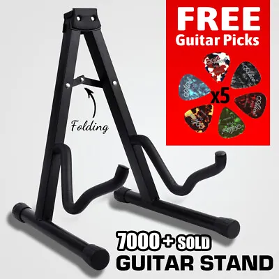 $19.99 • Buy Portable Folding Electric Acoustic Bass Guitar Stand A Frame Floor Rack Holder
