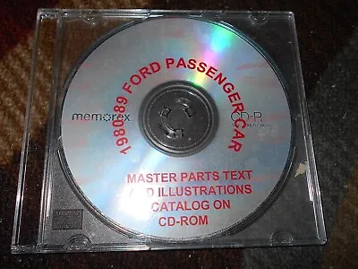 1980 - 1989 Ford Lincoln Mercury Car Master Parts Catalog Manual On Cd-rom Cd • $24.95