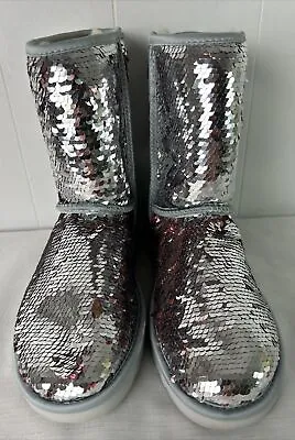 UGG Classic Short Sparkle Sequin Boot Size 8 • $148.99