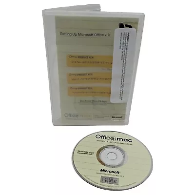 Microsoft Office Mac Student And Teacher Edition 2004 W/ 3 Product Keys • $9.97