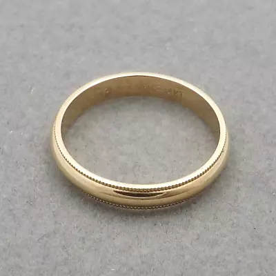 ArtCarved Wood Sons Milgrain Wedding Band Ring 14k Gold 3mm Sz6 • $312.55