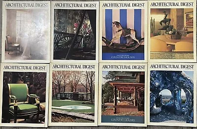 8 Vintage Architectural Digest Magazines 1986-1987 • $40