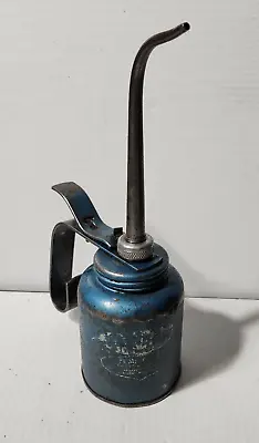 Vintage Eagle Mfg. Blue Rainbow Pump Thumb Oiler Can Squeeze Working 10 Oz • $12.78