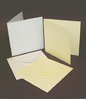 Card Blanks & Envelopes A6 6x6 5x7 A5 4x4 5x5 7x7 8x8 White Ivory XMAS Red Green • £1.95