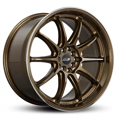 Jdm Wheels 18  Jsr St37 Dark Bronze Machined Lip 18x8.5 +35 5x100 - 5x114.3 Rims • $1449