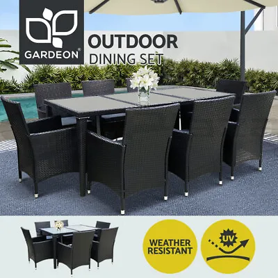 Gardeon 7/9 PCS Outdoor Furniture Dining Set Patio Lounge Setting Garden Wicker • $599.95