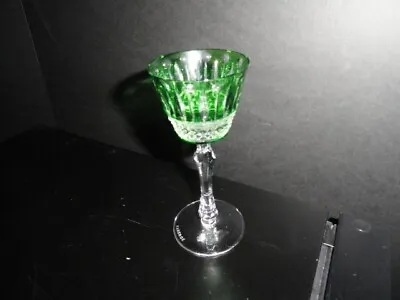 Faberge Xenia Emerald Green Crystal Cordial Liqueur Glass 6  Tall • $185.25