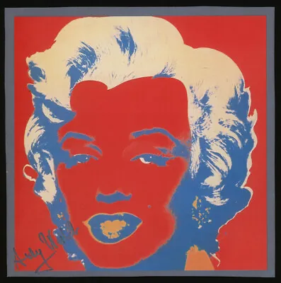 Andy Warhol “Marilyn Monroe”. Red-Red-Silver (B-F-H). Hand Signed. With COA. • $599