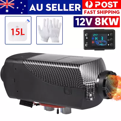 12V 8KW Diesel Air Heater 15L Tank Remote Thermostat Caravan Motorhome RV • $100.90