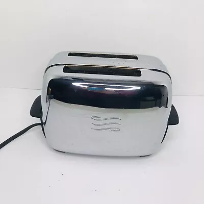 Vintage GE General Electric Chrome Pop Up Toaster 82T82 2 Slice Bakelite • $34.90