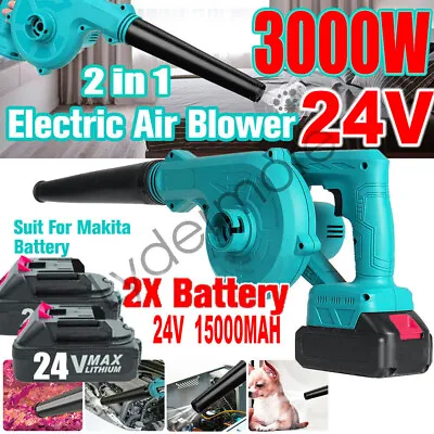 2-in-1 Cordless Electric Leaf Blower Home Car Dust Remove Vacuum Cleaner 24V AU • $32.80