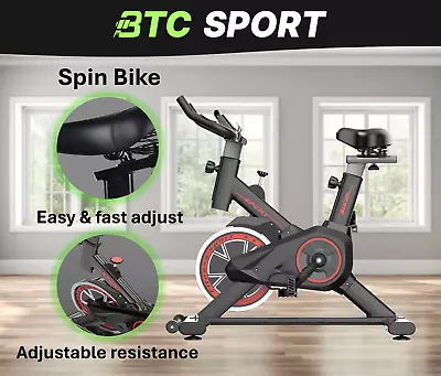 BTC SPORT Spin Bike Exercise Bike Fitness Workout Cycling • $199