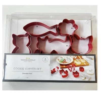 £1.97 • Buy Set 5 Piece Threshold Cat Shapes Cookie Cutter Stainless Steel Fish Kitten Paw
