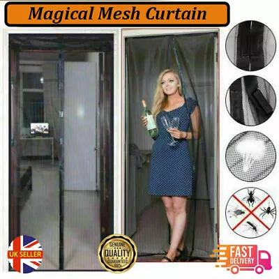 Magic Curtain Door Mesh Magnetic Fastening Mosquito Fly Bug Insect Net Screen • £8.15