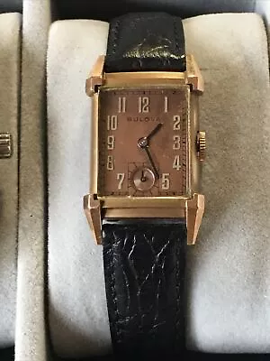 Vintage Art Deco Bulova In Rose Gold Filled Case.Works Great! $30 Kreisler Band! • $90