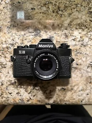 Mamiya ZE 35mm SLR Film Camera + Sekor 50mm F2 Lens. NOT WORKING AS-IS For Parts • $0.01