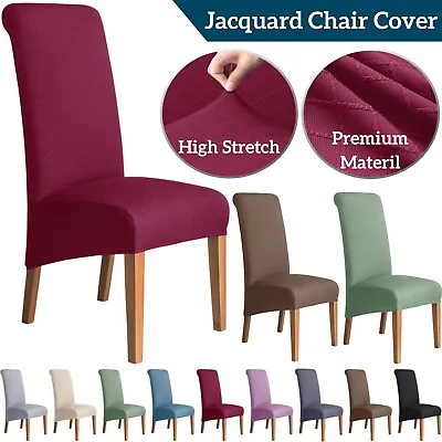 $17.99 • Buy Jacquard Dining Chair Cover Seat Slipcover Elastic Large Chair Protector Durable