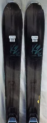 17-18 K2 Luv Sick 80 Ti Used Women's Demo Skis W/Bindings Size 149cm #977538 • $199