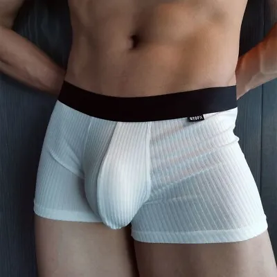 Men's Breathable Soft Boxer Shorts U Bulge Pouch Underpants Sexy Modal Underwear • $8.70