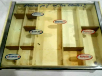 Vintage Gillette Razor Blades Counter Top Display Case • $69.99