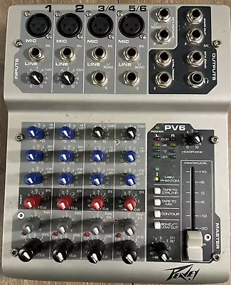 Peavey PV6 Mixer; FOR PARTS; UNTESTED; AS-IS • $90