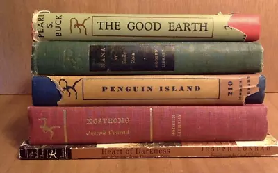 Lot Of 5 Vtg MODERN LIBRARY HC & PB Books GREAT AUTHORS Novels Collectible • $12.98