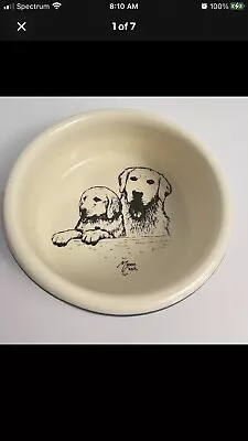 Vintage Mason Cash Ceramic Blue Feeding Bowl 7  Wide • $12.95