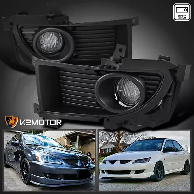 Fits 2004-2005 Mitsubishi Lancer Clear Fog Lights Bumper Driving Lamps+Switch • $35.38