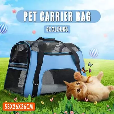 Pet Carrier Bag Portable Large Cat Dog Comfort Tote Travel Bag Airline Approved • $19.95
