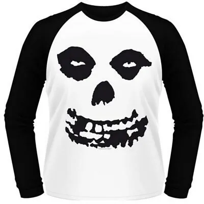 Misfits All Over Skull Long Sleeve Raglan Baseball Shirt OFFICIAL • $18.89