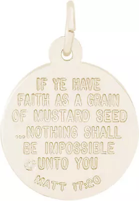 10K Or 14K Gold Mustard Seed Charm By Rembrandt • $335