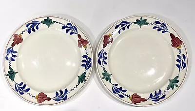 2 PETRUS REGOUT MAASTRICHT HOLLAND 9.5” Luncheon / Dinner Plates  #483 MCM • $20