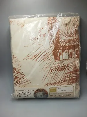 Vintage Sears Bed Sheet Full Fitted Queen's Hamlet Percale • $17.10