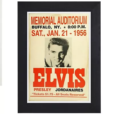 $12.99 • Buy Elvis Buffalo Classic Rock Band 70s 60s 50s Concert Music Mini Poster Framed 