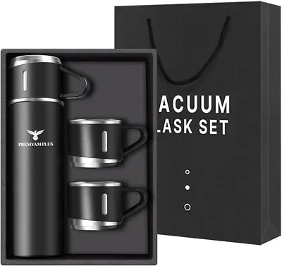 Premyam Plus Vacuum Stainless Set Gift Flask Steel Travel Mug Thermos • $12.99