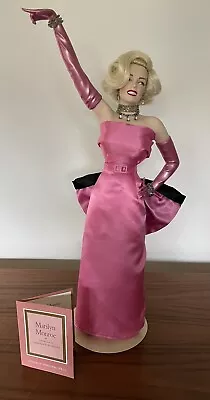 Franklin Mint Heirloom Doll Marilyn Monroe  Gentlemen Prefer Blondes  Pink Gown • $60