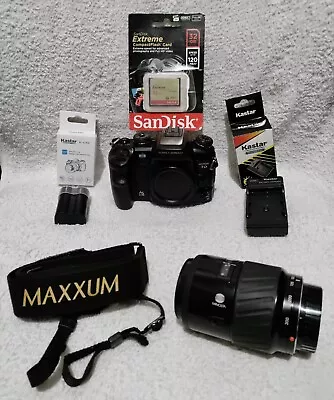 Konica Minolta Maxxum 7D - AF 100-300mm Lens With SD Card Battery And Charger • $185