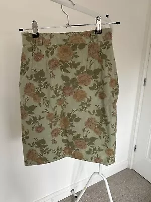 Etam 60s/70s/80s Floral Woollen Skirt Uk 6 • £15