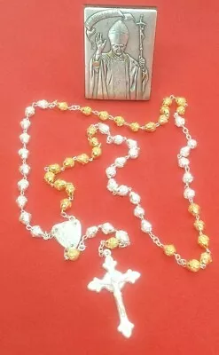 Collectible Vatican Rosary Beads From Renowned CROMO NB Made In Italy Stamped • $29.99