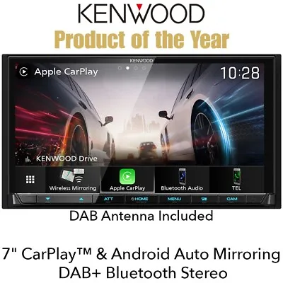 Kenwood DMX8021DABS - 7  CarPlay™ & Android Auto Mirroring DAB+ Bluetooth Stereo • £529.95