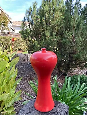 A Chinese Rose Red Glazed Porcelain Meiping Vase. • $99